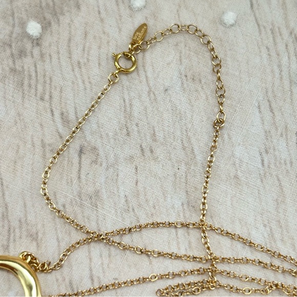 Gold Fill Crescent Moon Necklace - Picture 4 of 4